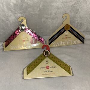 Lindsay Phillips Switch Flops Strap Bundle Of 3 Women’s Medium NEW As-Is